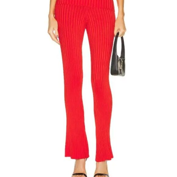 NWT Galvan Rhea Pant in Red/Coral - Picture 4 of 6